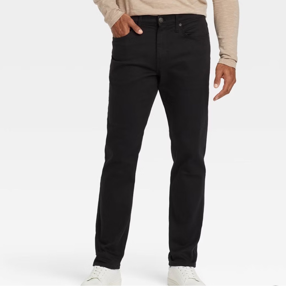 Men's Goodfellow & Co  Black Total Flex Athletic Fit Black Jeans